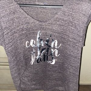 Calvin Klein grey blouse size small (never worn)